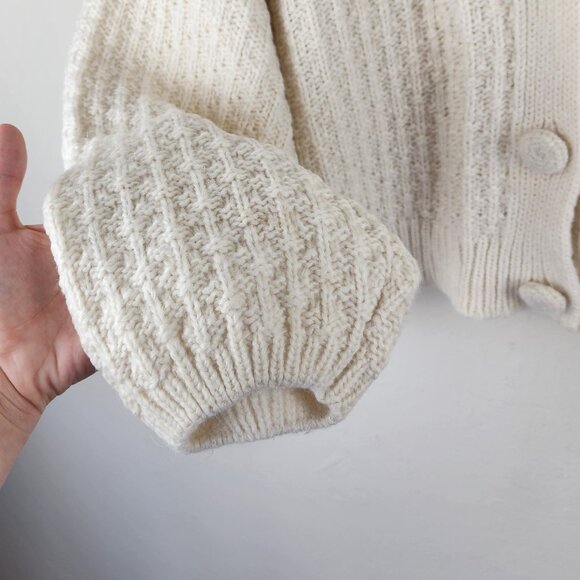 The Westside Baby Alpaca Wool Blend Soft Fuzzy Knit Cropped Cardigan Sweater XS - Picture 7 of 11